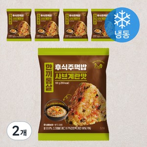 한끼통살 후식주먹밥 샤브계란맛 (냉동), 100g, 10개