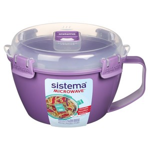 시스테마 전자레인지용 누들 핸들 멀티 찜기 940ml, 미스티퍼플, 1개