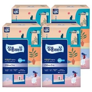 잘풀리는집 리얼실키 천연펄프 미용티슈 2겹, 250매입, 12개