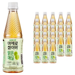 미에로화이바 맑은매실 저당설계 식이섬유 국내산 주스, 350ml, 24개