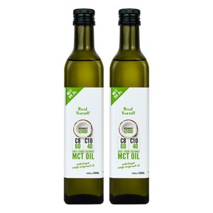 어니스트 코코넛 MCT 오일 C8 C10, 500ml, 2개