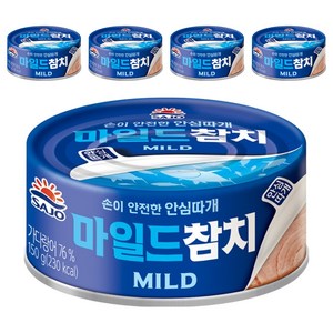 사조참치 마일드 참치, 150g, 5개