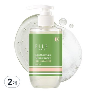 엘르파리스 오떼르말 그린베일리 약산성 젤 폼 클렌저, 200ml, 2개