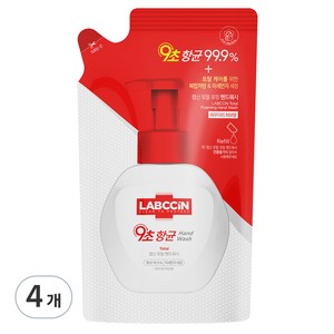 랩신 토탈 포밍 핸드워시 리필 파우더리허브향, 450ml, 4개