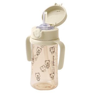 베베락 국내 제조 아이와 PPSU 원터치 빨대컵, 270ml, 크림, 1개