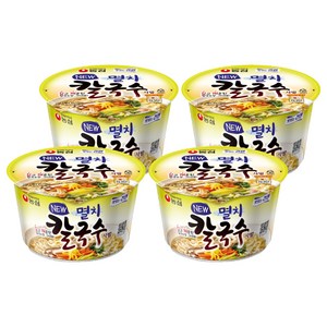 농심 멸치칼국수 사발 75g, 4개