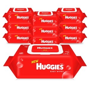 하기스 아기물티슈 캡형, 65g, 72매, 10개