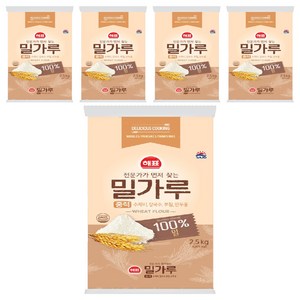 해표 중력 밀가루, 2.5kg, 5개
