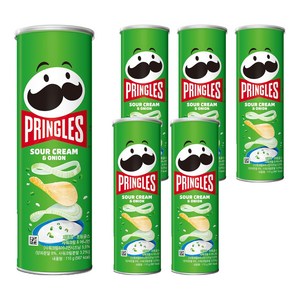 프링글스 사워크림 앤 어니언, 110g, 6개
