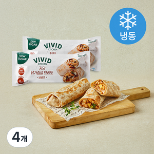 비비드키친 저당 닭가슴살 브리또 바비큐 (냉동), 125g, 1개입, 4개