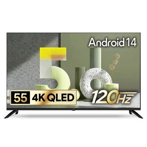 더함 4K UHD QLED TV, 140cm(55인치), 스마트 TV, 스탠드형, 고객직접설치