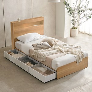 라온퍼니쳐 멜로우 LED 수납 침대 프레임 단품 방문설치