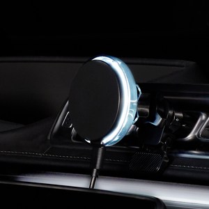 벤딕트 차량용 맥세이프 휴대폰 무선 충전 거치대 Qi2 루나 에어로 클립패키지, 블랙, VDT-QI2B