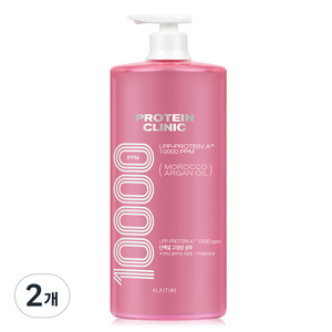 엘라스틴 프로틴 클리닉 10000 모로코 아르간 오일 고영양 샴푸 피치 블로썸 향, 1.5L, 2개