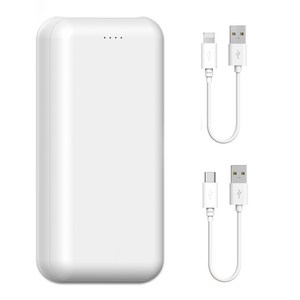 hamada 듀얼 보조배터리 20000mAh +C타입 숏케이블 + 8핀 숏케이블