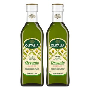 올리타리아 유기농 엑스트라버진 올리브유, 500ml, 2개