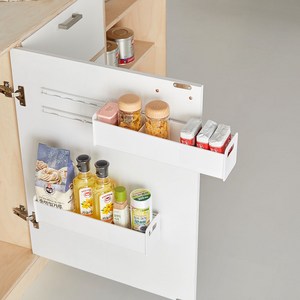 이지모아 부착형 슬라이딩 틈새 수납 서랍 정리함, 37.5 x 10...., 화이트, 2개