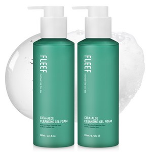 플리프 시카 알로에 클렌징 젤 폼, 200ml, 2개