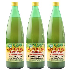 유로푸드 유기농 레몬주스, 1L, 3개