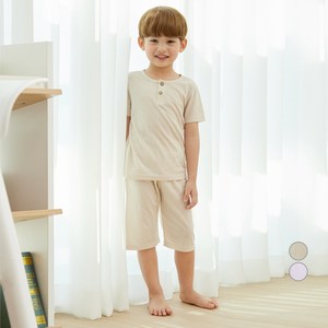 롤리트리 아동용 소프트터치 헨리넥 반팔 7부바지 실내복