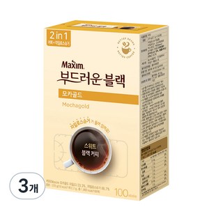 맥심 모카골드 부드러운 블랙 커피믹스, 2.7g, 100개입, 3개