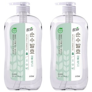 참그린 순수발효 식물 설거지 주방세제, 720ml, 2개