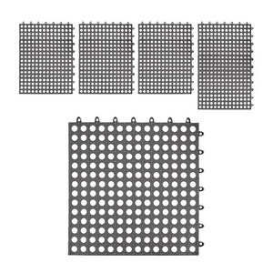 생활공식 퍼즐 미끄럼방지 매트 29.6 x 29.6 cm, 그레이, 10개