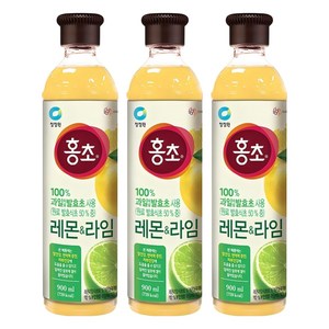 홍초 레몬&라임 음용식초, 900ml, 3개