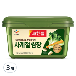 해찬들 사계절 쌈장, 1kg, 3개