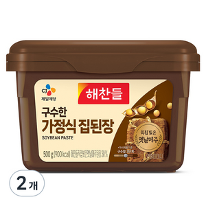 해찬들 구수한 가정식 집된장, 500g, 2개