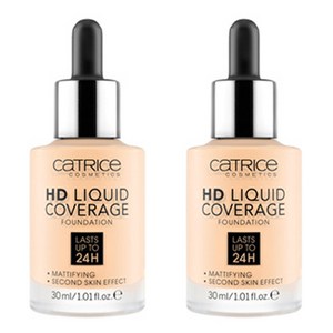캐트리스 HD 리퀴드 커버리지 파운데이션 30ml, 002호 포슬린베이..., 2개
