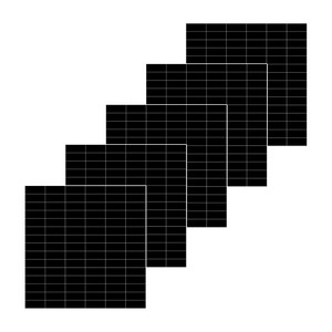 조각스티커 고무자석 W 150mm x L 150mm x T 1mm, 블랙, 5개