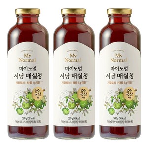 마이노멀 100% 국산 매실 저당 매실청, 580g, 3개