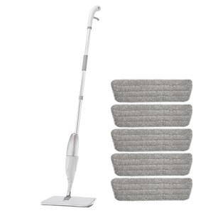 롯데이라이프 다용도 스프레이 밀대 걸레 + 극세사 패드 5p 세트