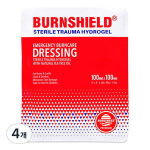 BURNSHIELD 하이드로겔 드레싱 재생밴드, 4개