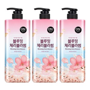 온더바디 플라워 블루밍 체리블라썸 약산성 퍼퓸 바디워시, 875ml, 3개