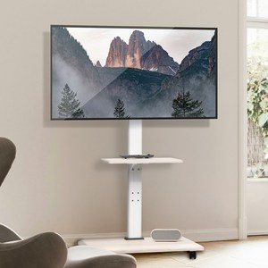 홈플래닛 삼탠바이미 TV 스탠드 거치대 이동식 26~75인치 화이트