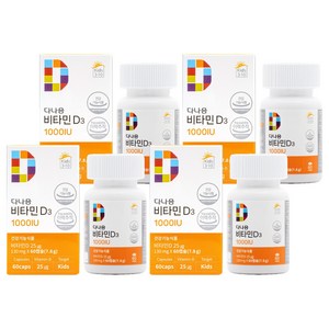 다나음 비타민 D3 1000IU, 60정, 4개