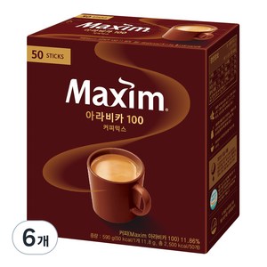 맥심 아라비카 100 커피믹스, 11.8g, 50개입, 6개
