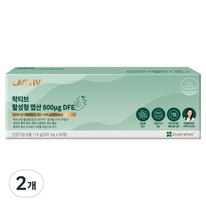 락티브 활성형 엽산 800μg DFE 14g, 56정, 2개