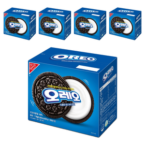 오레오 초콜릿 샌드위치 쿠키 화이트 크림, 1kg, 5개