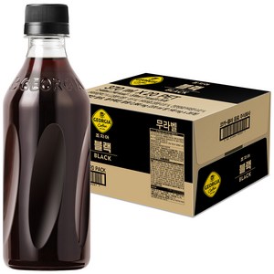 조지아 블랙 무라벨 커피, 370ml, 20개