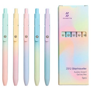 리드홈 번지지않는 퀵드라이 간호사 젤펜 5p 0.7mm, 혼합색상, 1세트