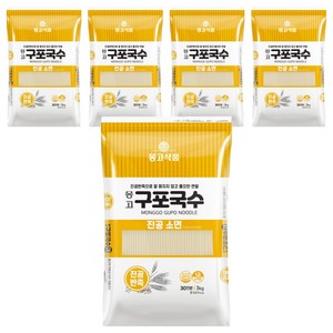 몽고식품 구포국수 진공소면, 3kg, 5개