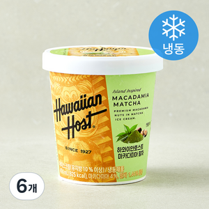 하와이안호스트 마카다미아 말차 파인트 (냉동), 1개입, 474ml, 6개