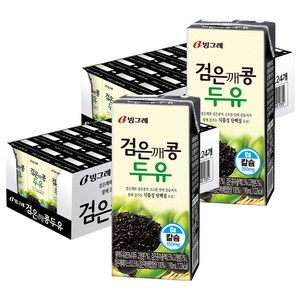 빙그레 검은깨콩 두유, 190ml, 48개