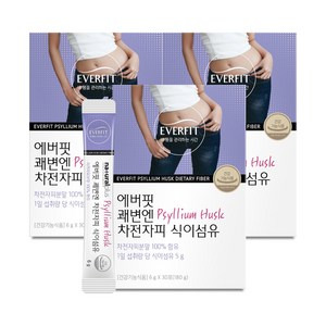 에버핏 쾌변엔 차전자피 식이섬유, 180g, 3개