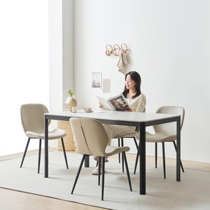 보니애가구 플랫 1400 세라믹 식탁의자세트 4인용 방문설치