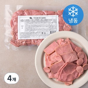 웰쿠스 부대찌개 모듬햄 S (냉동), 1kg, 4개