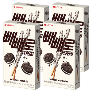 빼빼로 화이트쿠키, 37g, 4개